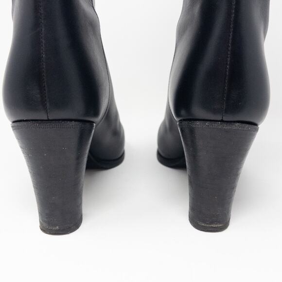 Gucci Shearling Effect Black Leather Pull on Boots 40 EU - Picture 6 of 7